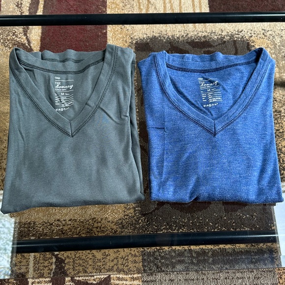 GAP Tops - 2 Gap V Neck Long Sleeve Tee Shirts